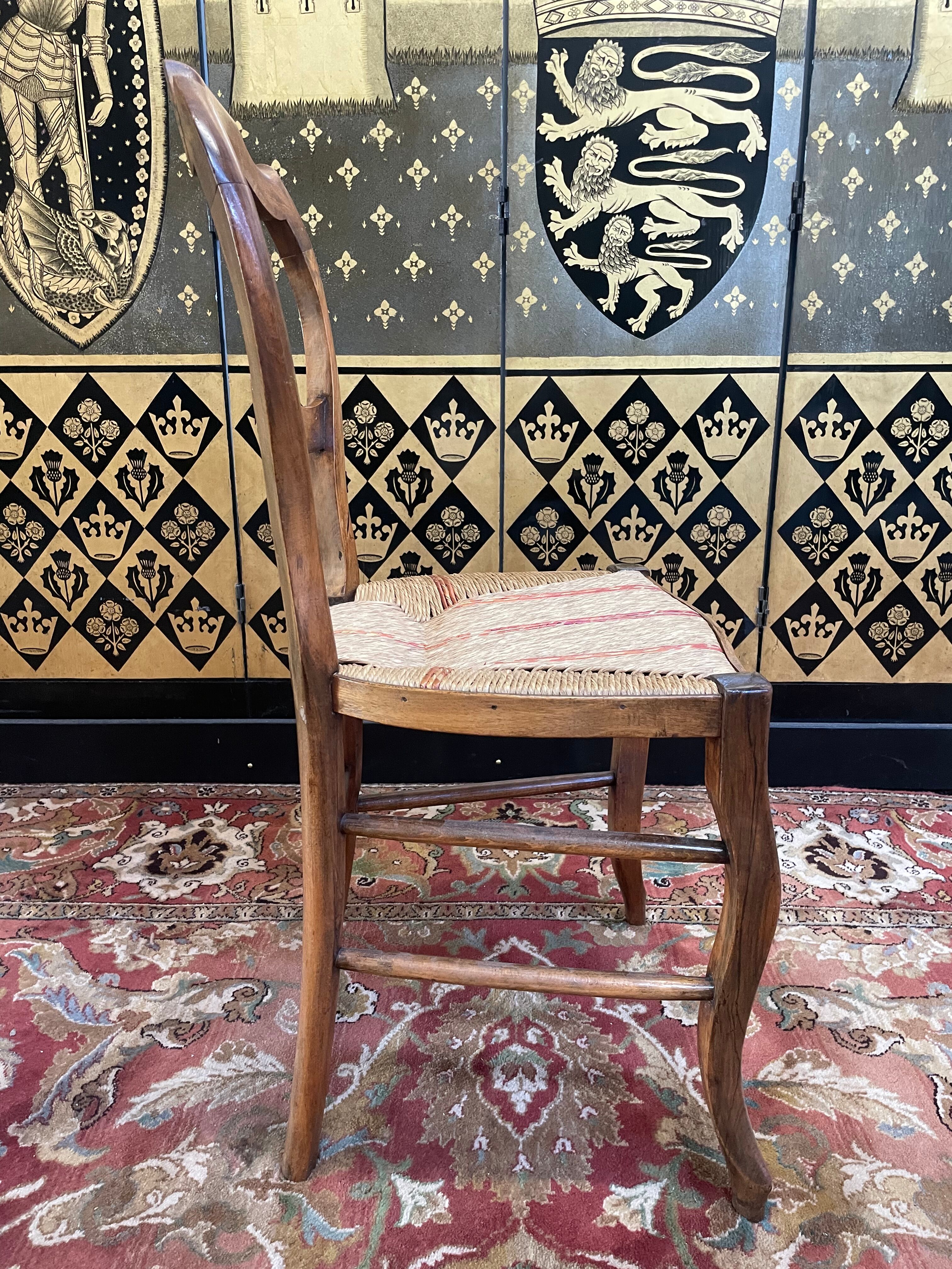 Suite of 6 Louis Philippe straw chairs