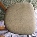 Pair of black mottled white leatherette chairs