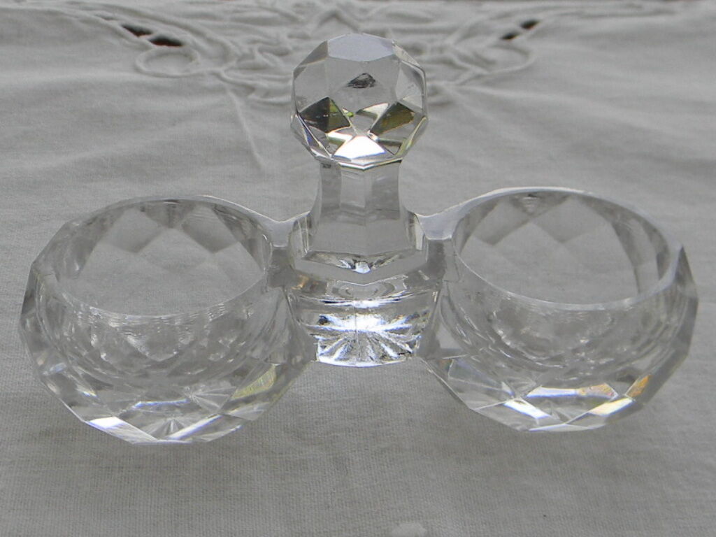 Small crystal salt shaker from Baccarat
