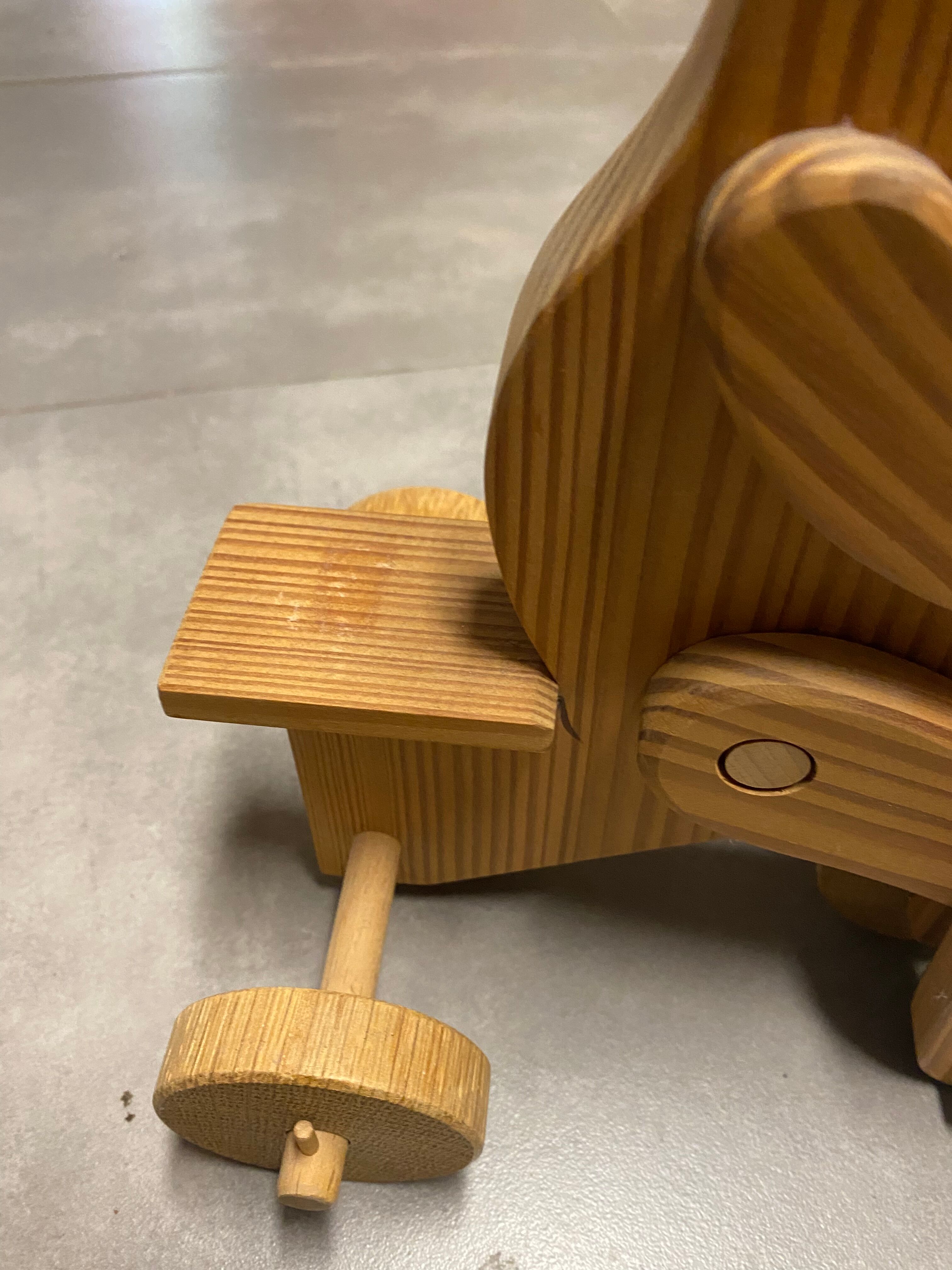 Vintage rabbit wooden toy