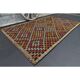 Vintage Turkish Oushak Handmade Wool Cotton Brown Area Rug 180x291
