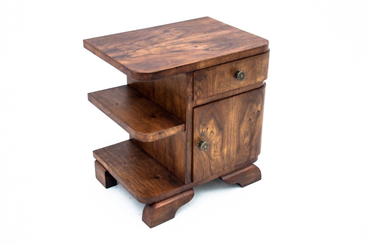 Art deco bedside tables, poland, 1950s