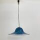 Suspension en verre de Murano bleu Neverrino par Gae Aulenti pour Vistosi Italie, années 1970.