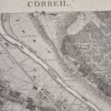 Old map of the essonne