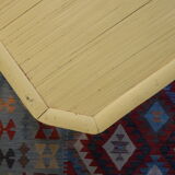 Bamboo coffee table painted yellow