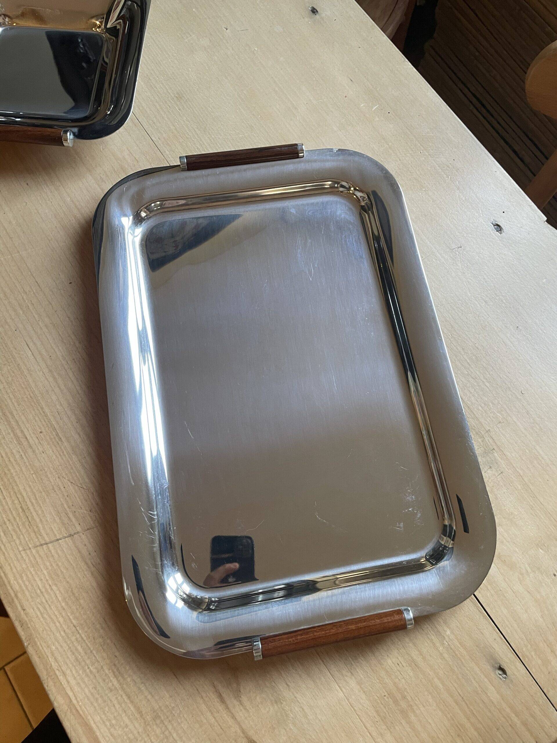 Guy Degrenne - Pair of serving trays