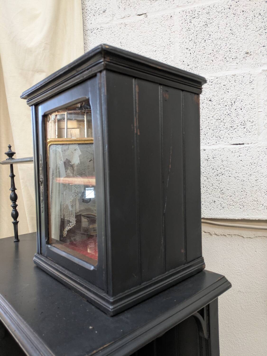 Black antique shelf