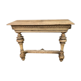 Lightened rustic oak console