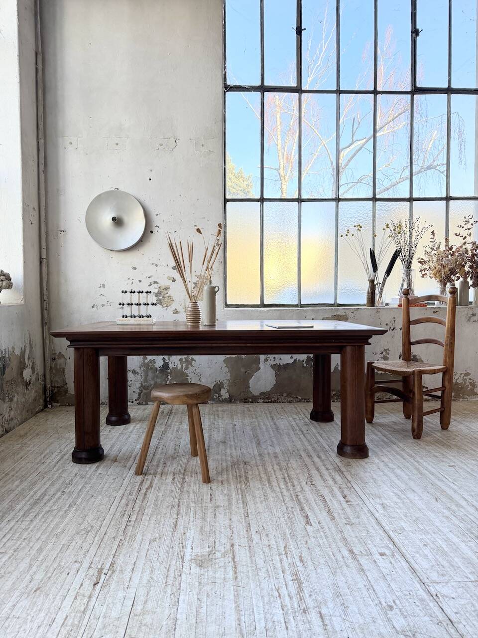 Dudouyt oak dining table 1940