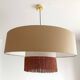 XXL fringe double lampshade suspension