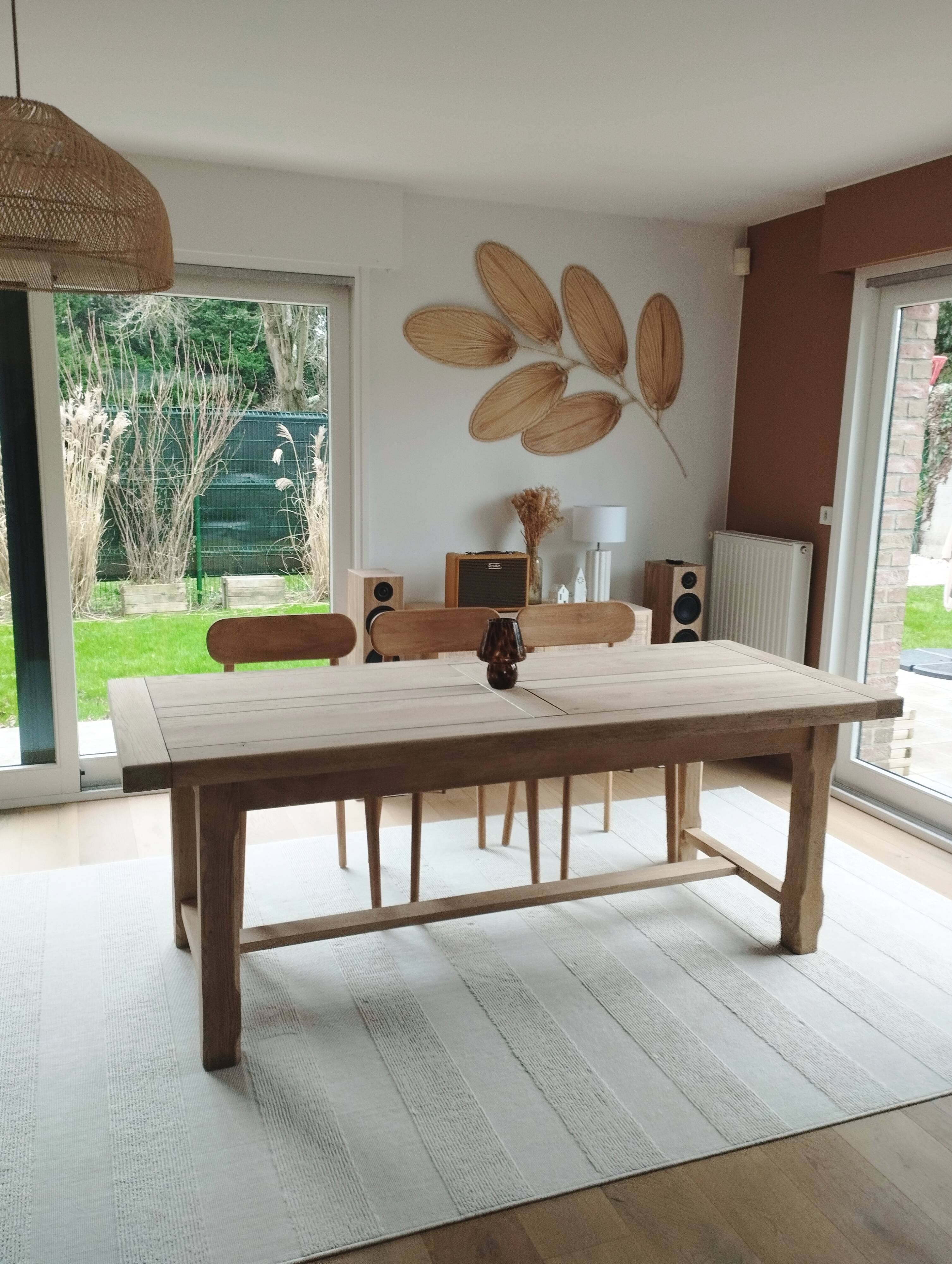 Solid oak farm table