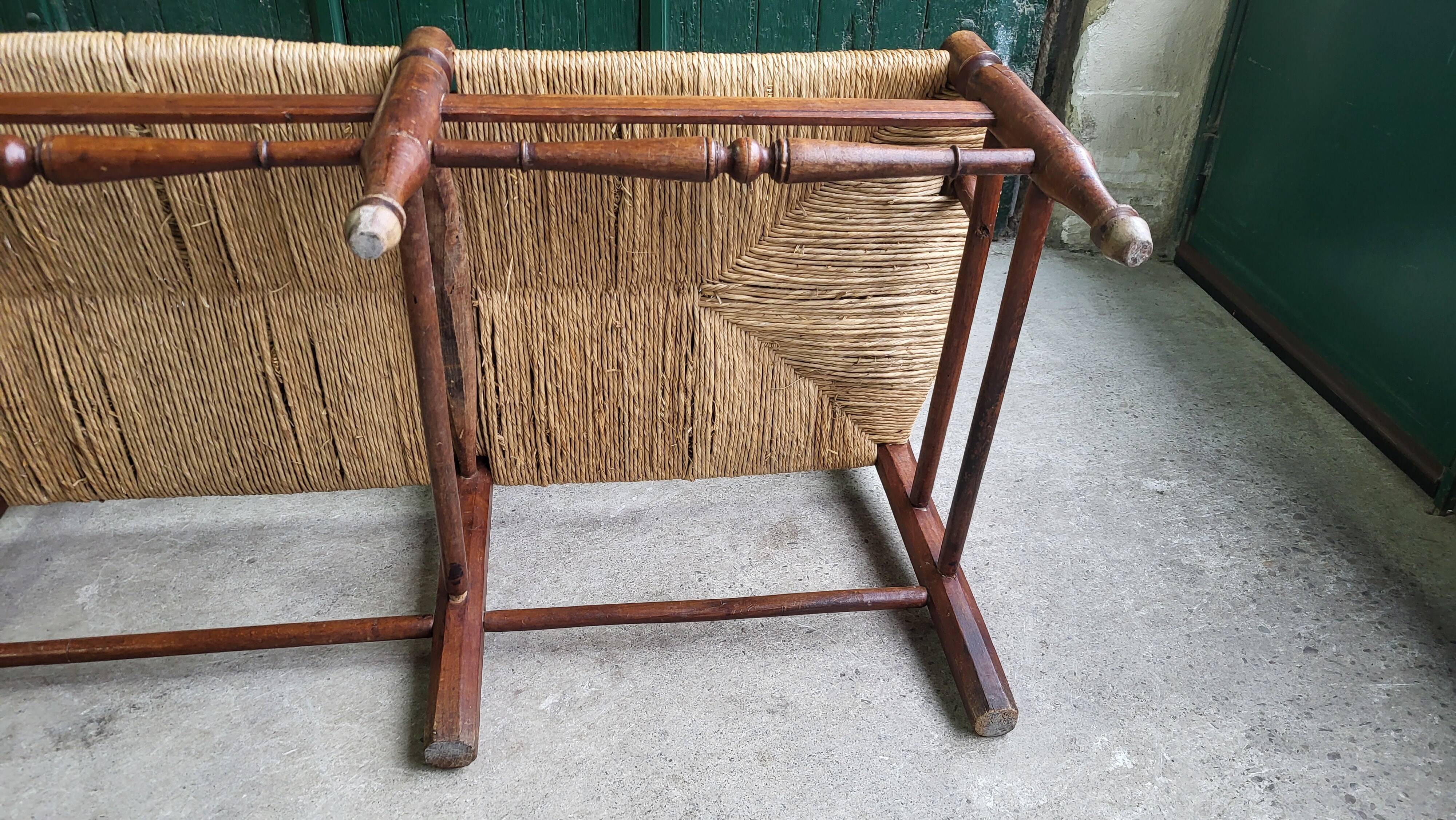 THREE-SEATER STRAW BANQUETTE PROVENCAL RADASSIER