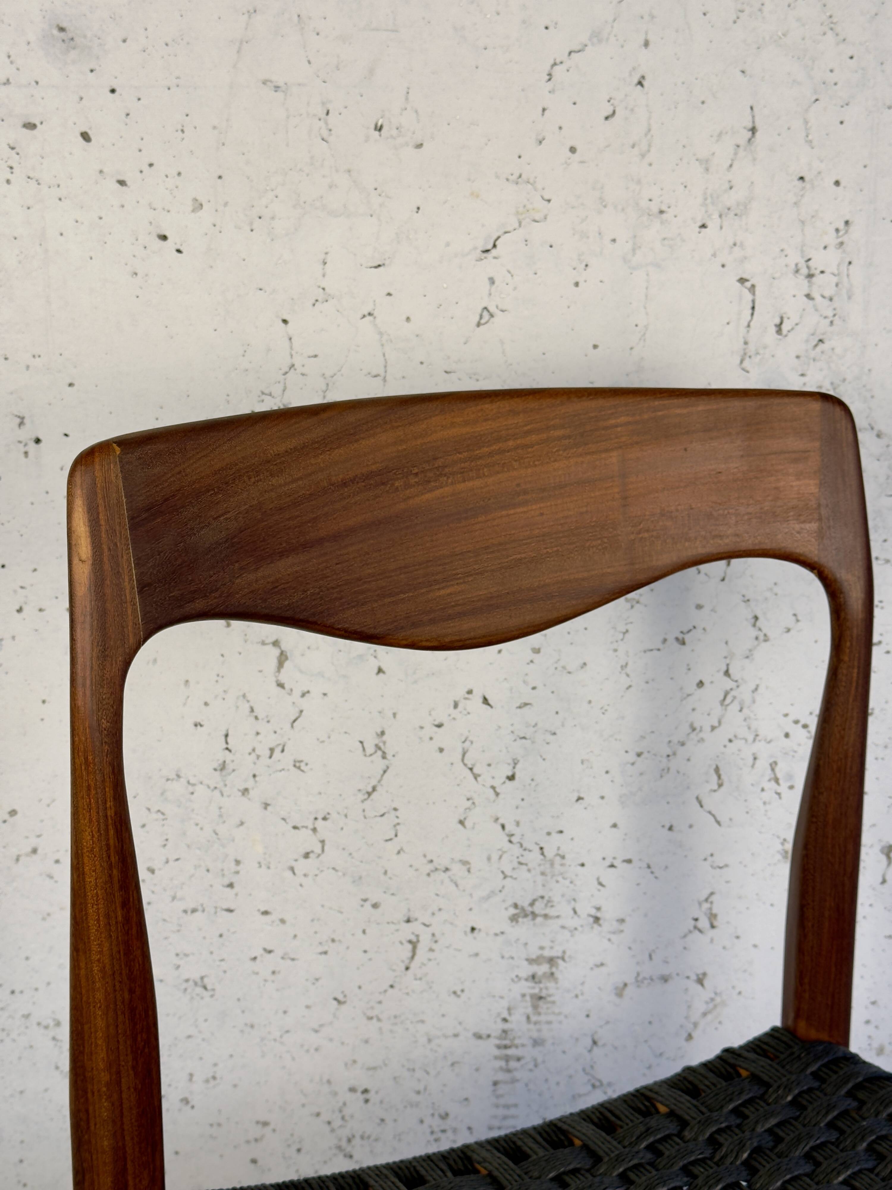 Dining Chair – Teak & Black Danish Cord,  1960