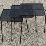 3 Soumba nesting tables by Mathieu Matégot, c. 1953