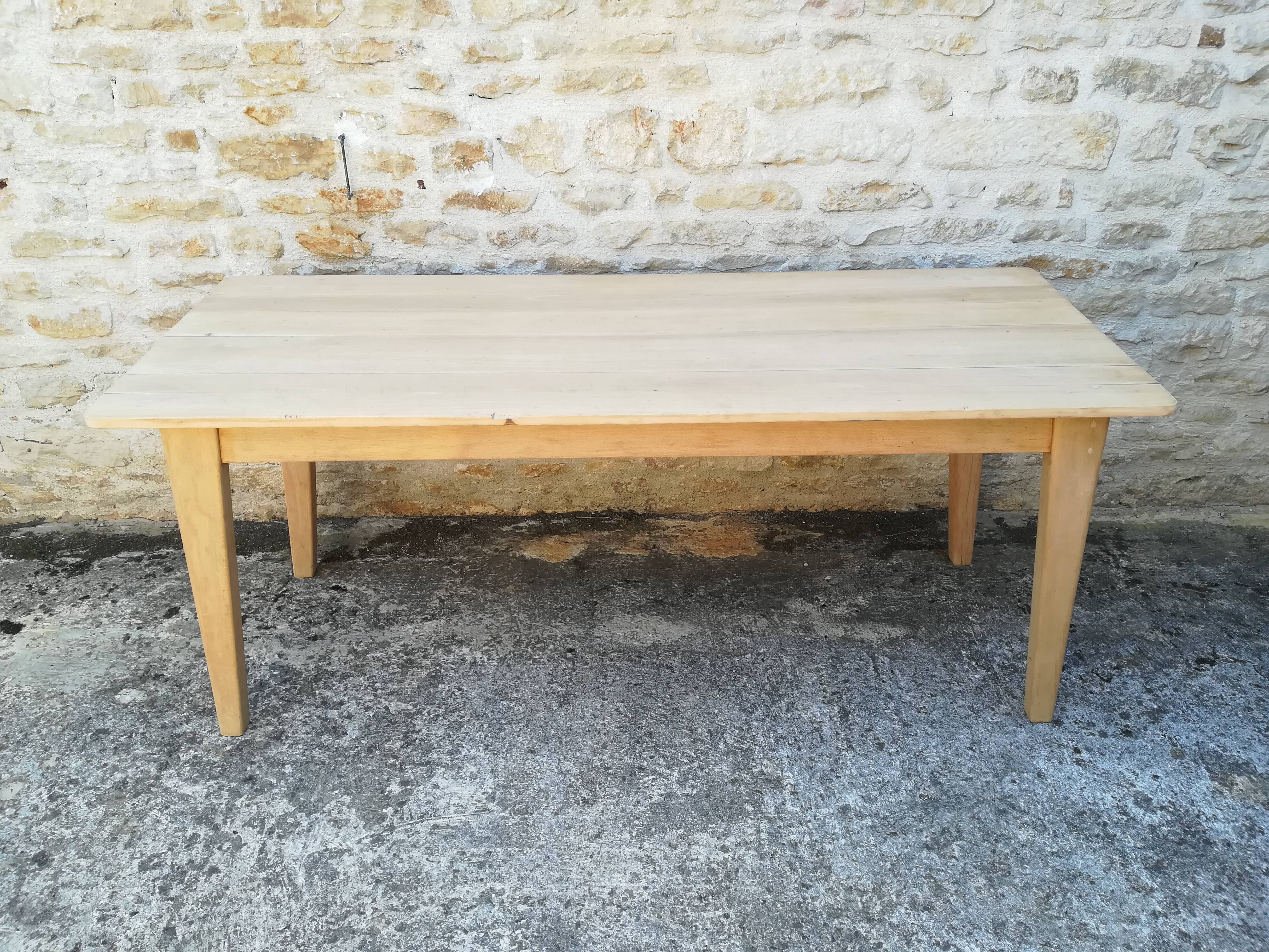 Beech farmhouse table