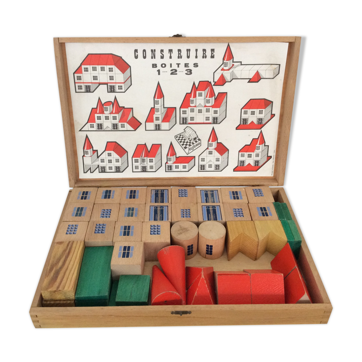 Game wooden construction JeuJura 60s