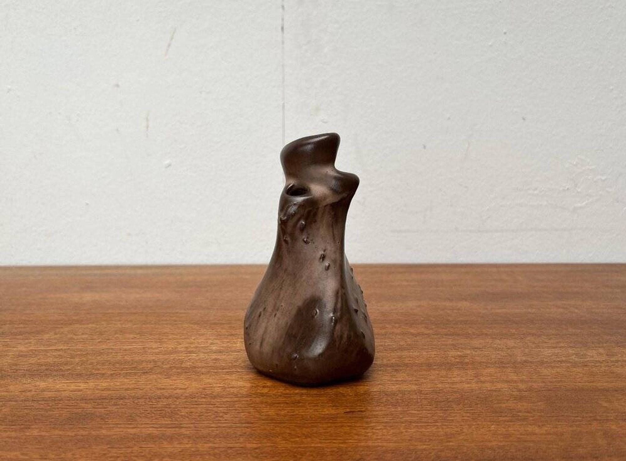Organic studio pottery vase in mid-century style by Montanus & Remy, Germany, 1960s.