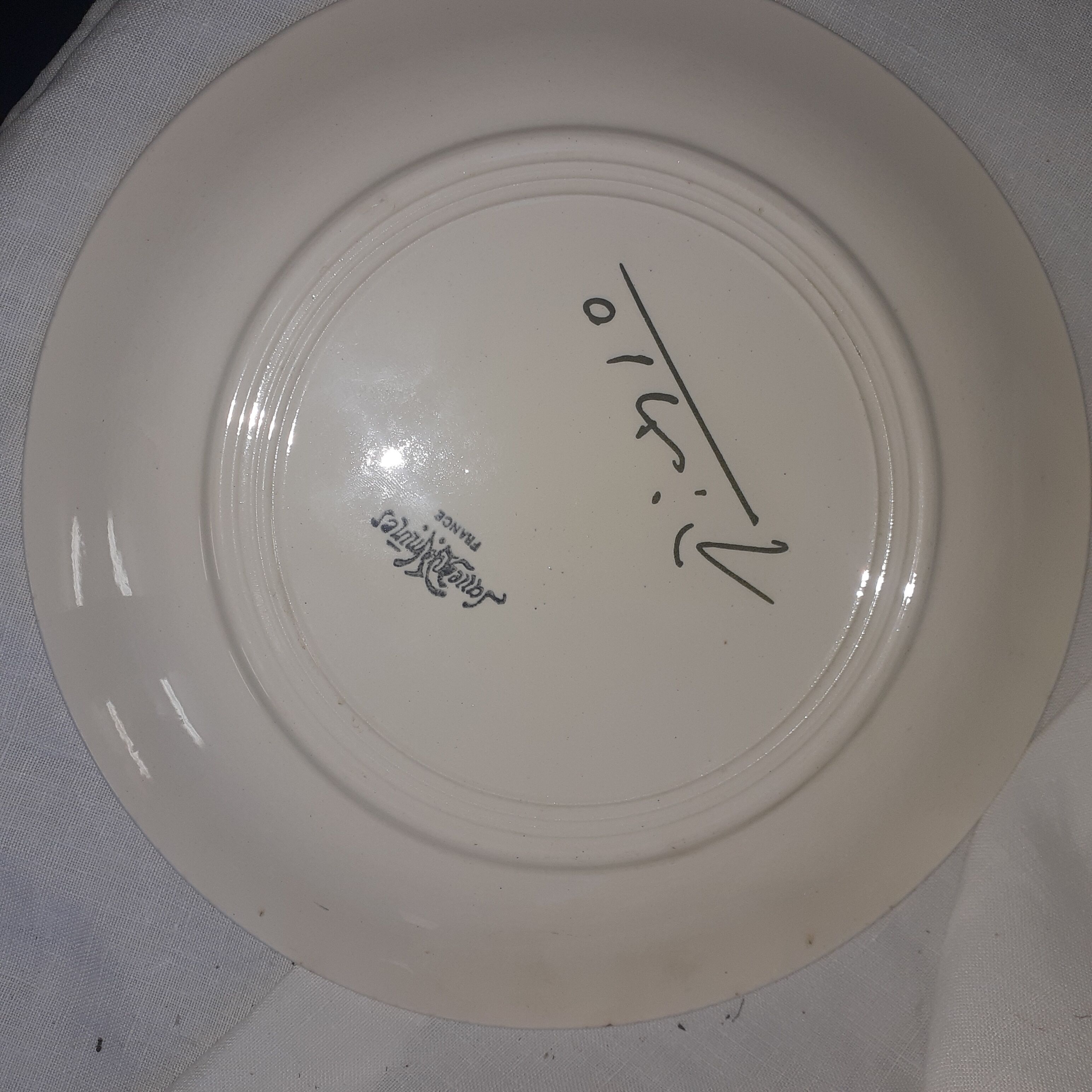 Ancient plate sign picasso