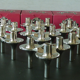 Rare set of 7 BMF Orion type Nagel candlesticks with box