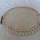 Corbeille panier plat métal doré et scoubidou