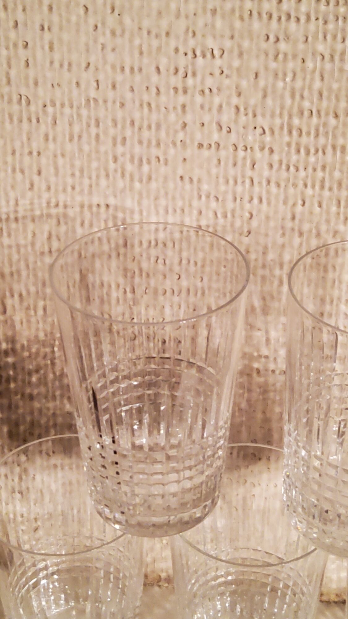 Set of 5 crystal glasses of Baccarat model Nancy