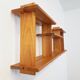 Vintage pine wall shelf in Maison Regain style from the 80s