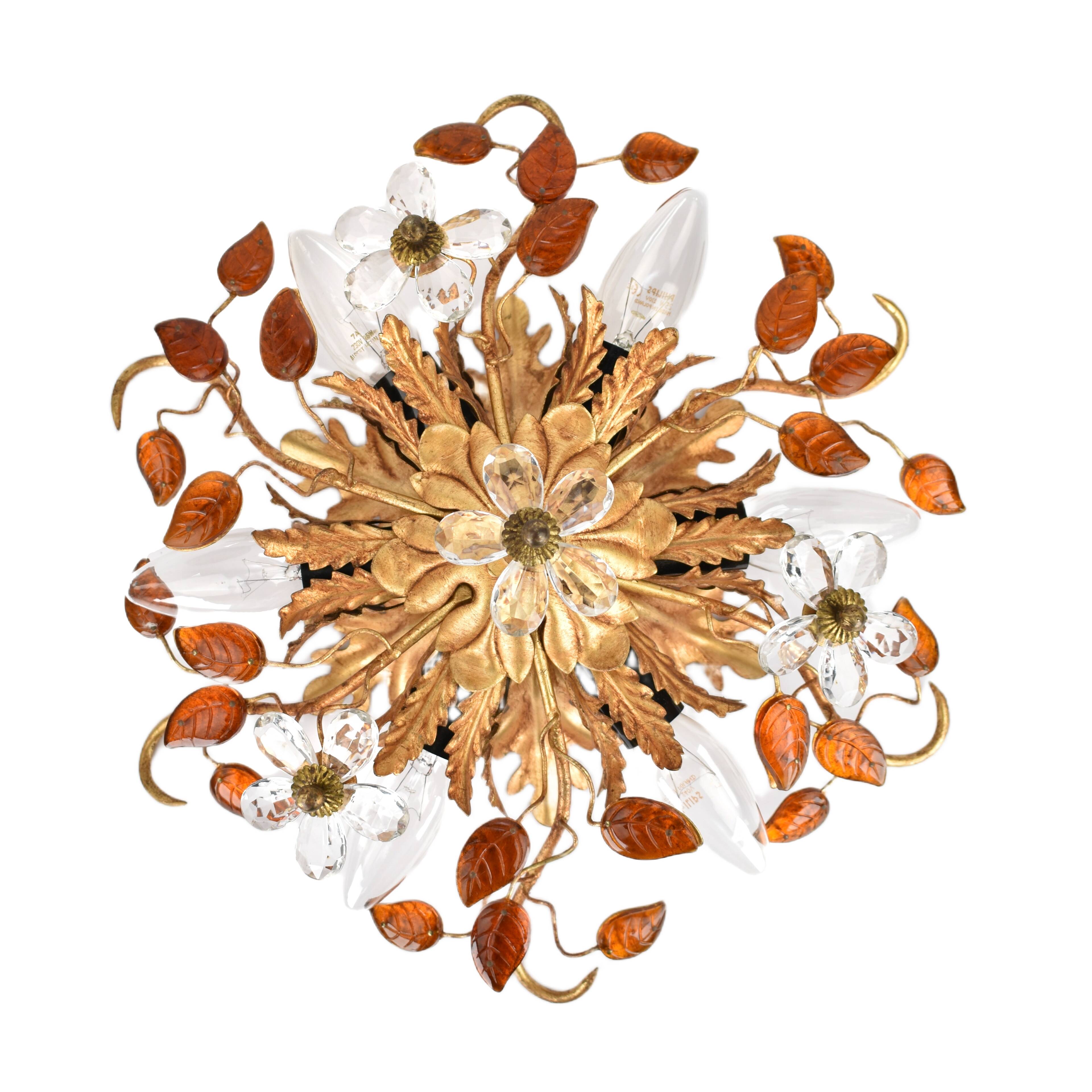 Mid-century Italian flush mount by Banci Firenze