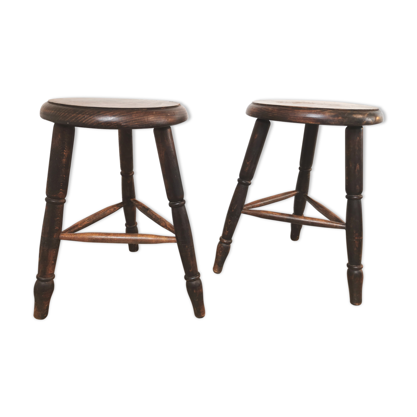 Pair of tripod stools