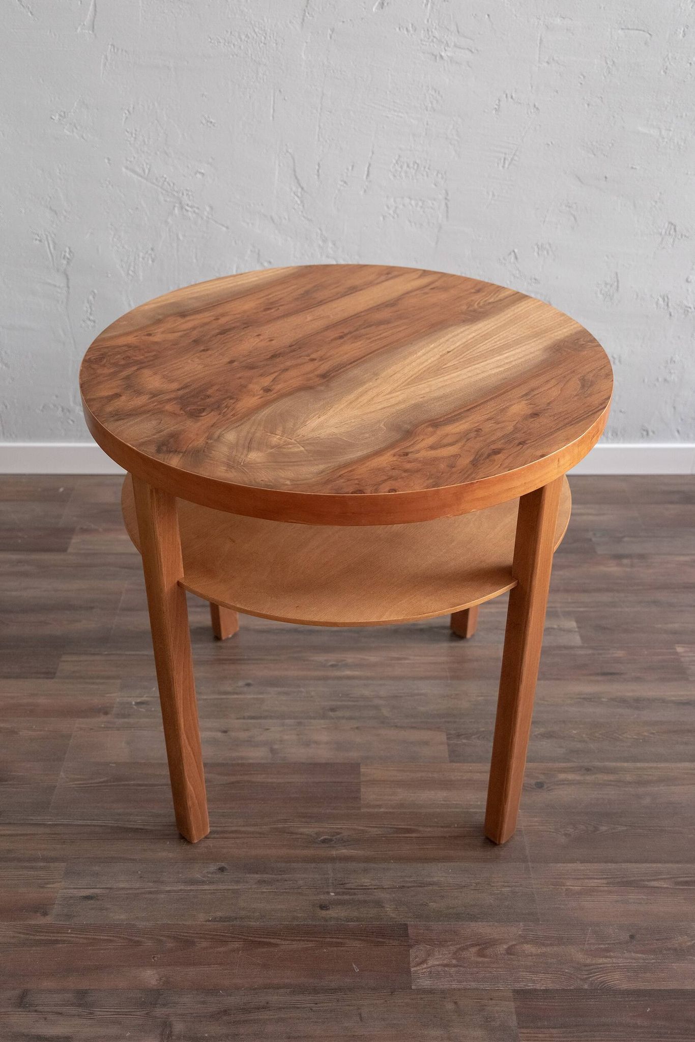 Table d'appoint tchécoslovaque en bois, années 80