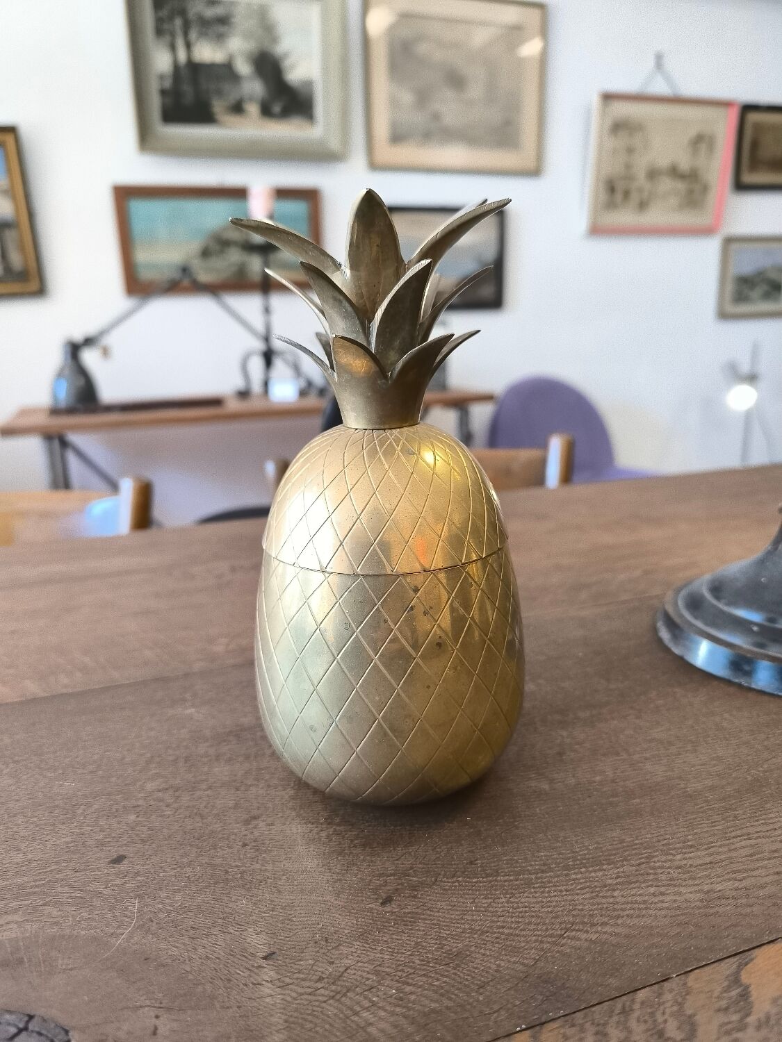 Pineapple Ice Bucket in Brass – Hollywood Regency