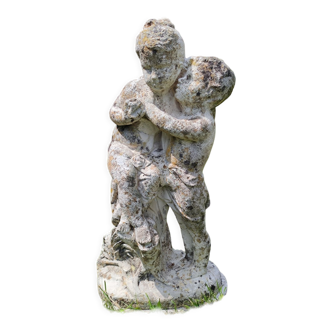 Old cherubim garden statue