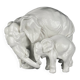 White porcelain figurine of an elephant and baby by Artepiu Este, Italy, 1990s.
