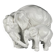 White porcelain figurine of an elephant and baby by Artepiu Este, Italy, 1990s.