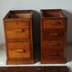Bureau caisson d'atelier vintage en chêne