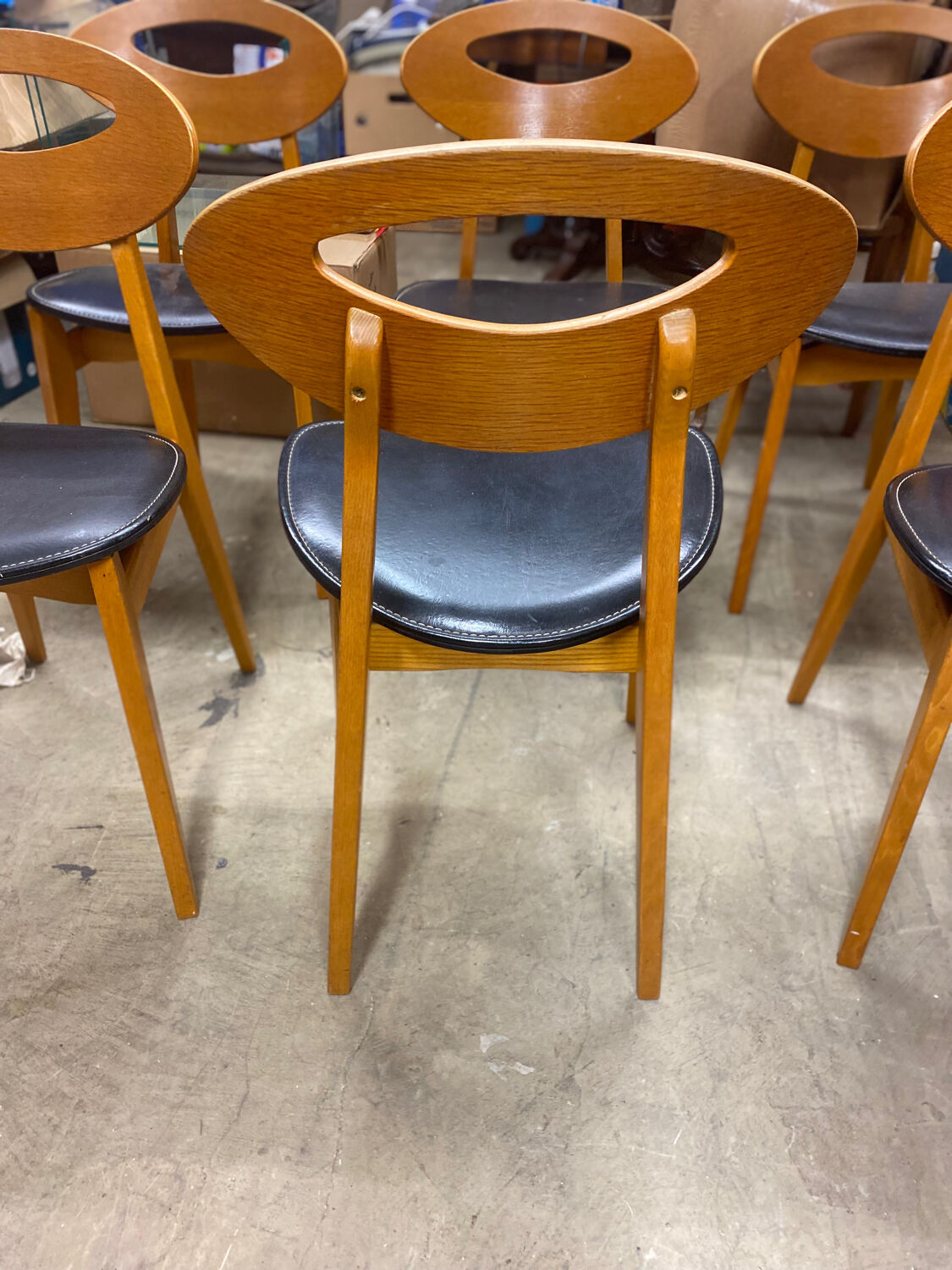 Set of 6 Scandinavian Roger Landault chairs produced by sentou