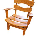 Brutalist chair in oak by Dittmann & Co for Awa Radbound, 1970