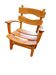 Brutalist chair in oak by Dittmann & Co for Awa Radbound, 1970