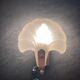 Frosted glass shell wall lamps