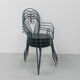 Ensemble de 4 chaises de jardin vintage en acier