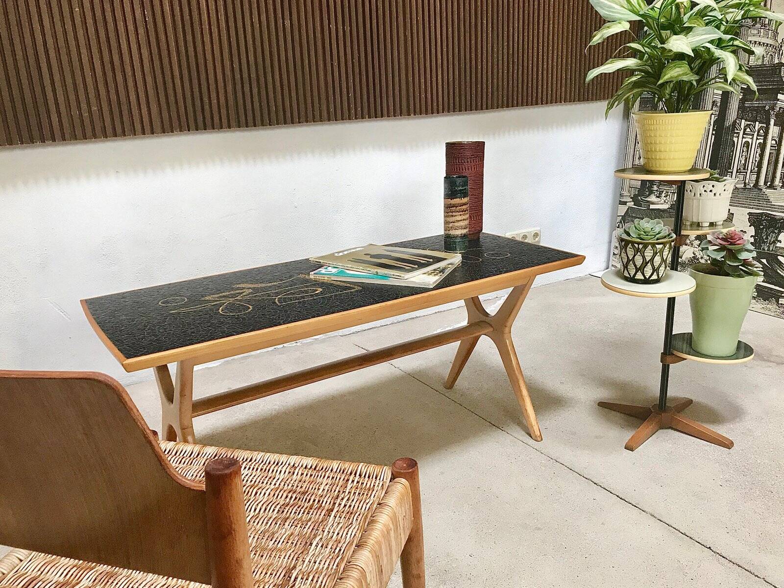 Handcrafted Mosaic coffee table by Berthold Müller, West-Germany 1950s