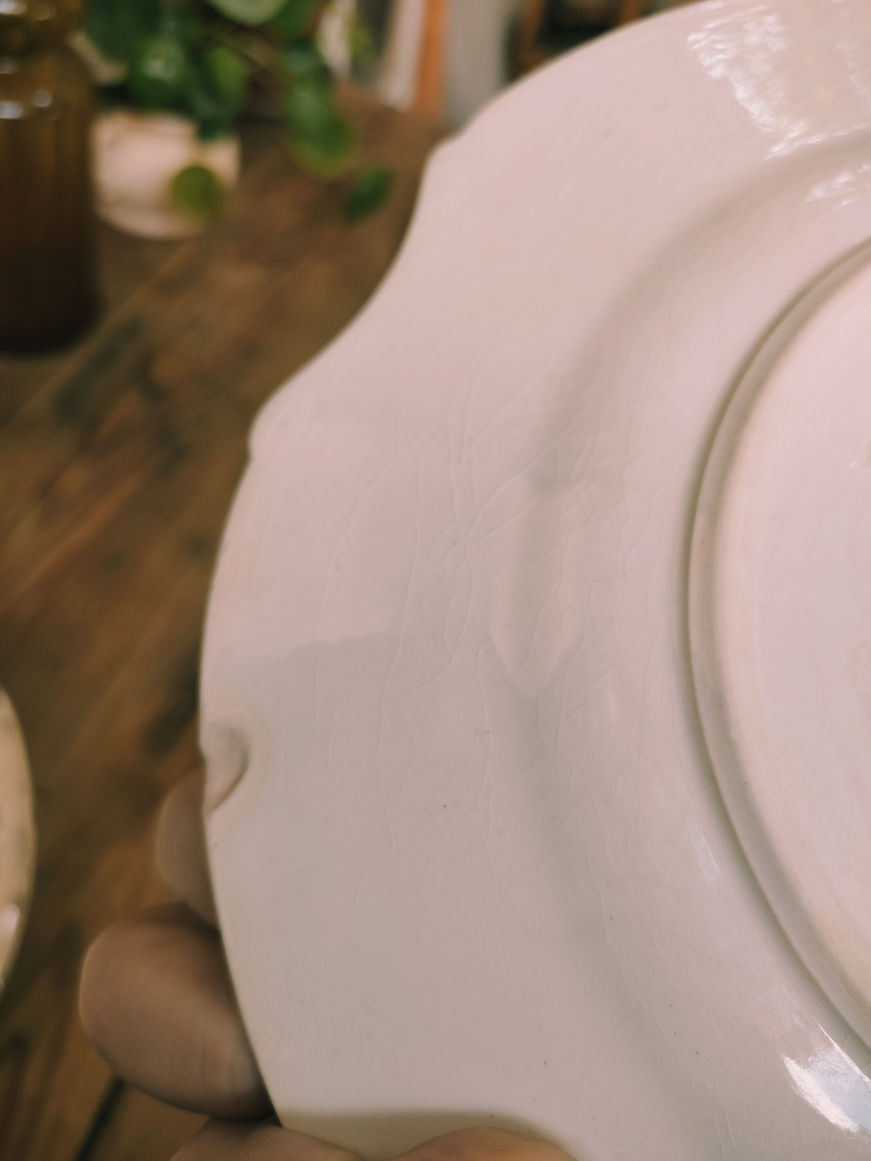 6 flat earthenware plates by Gien