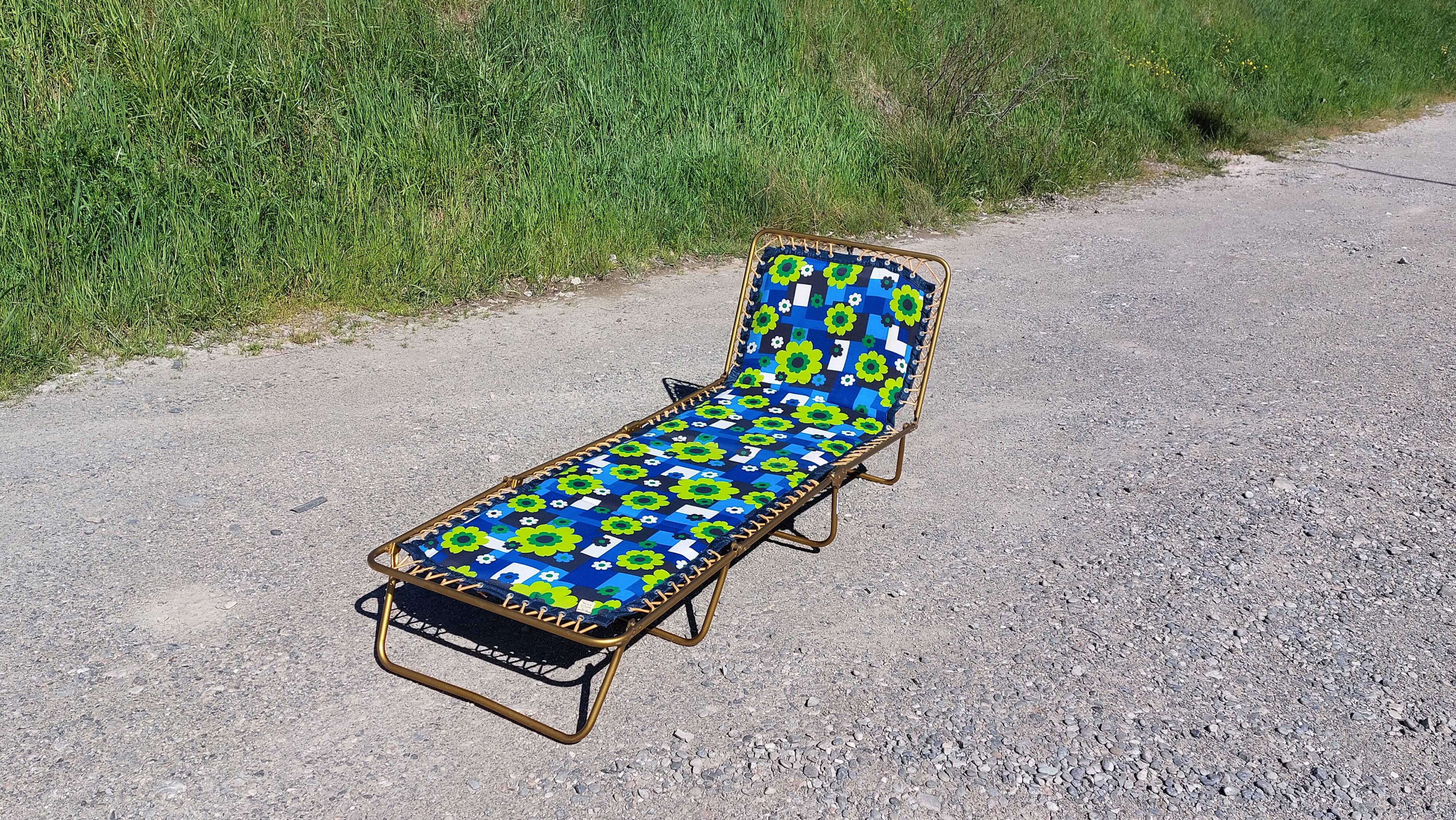 Deckchair deck vintage camp bed lafuma - 70s