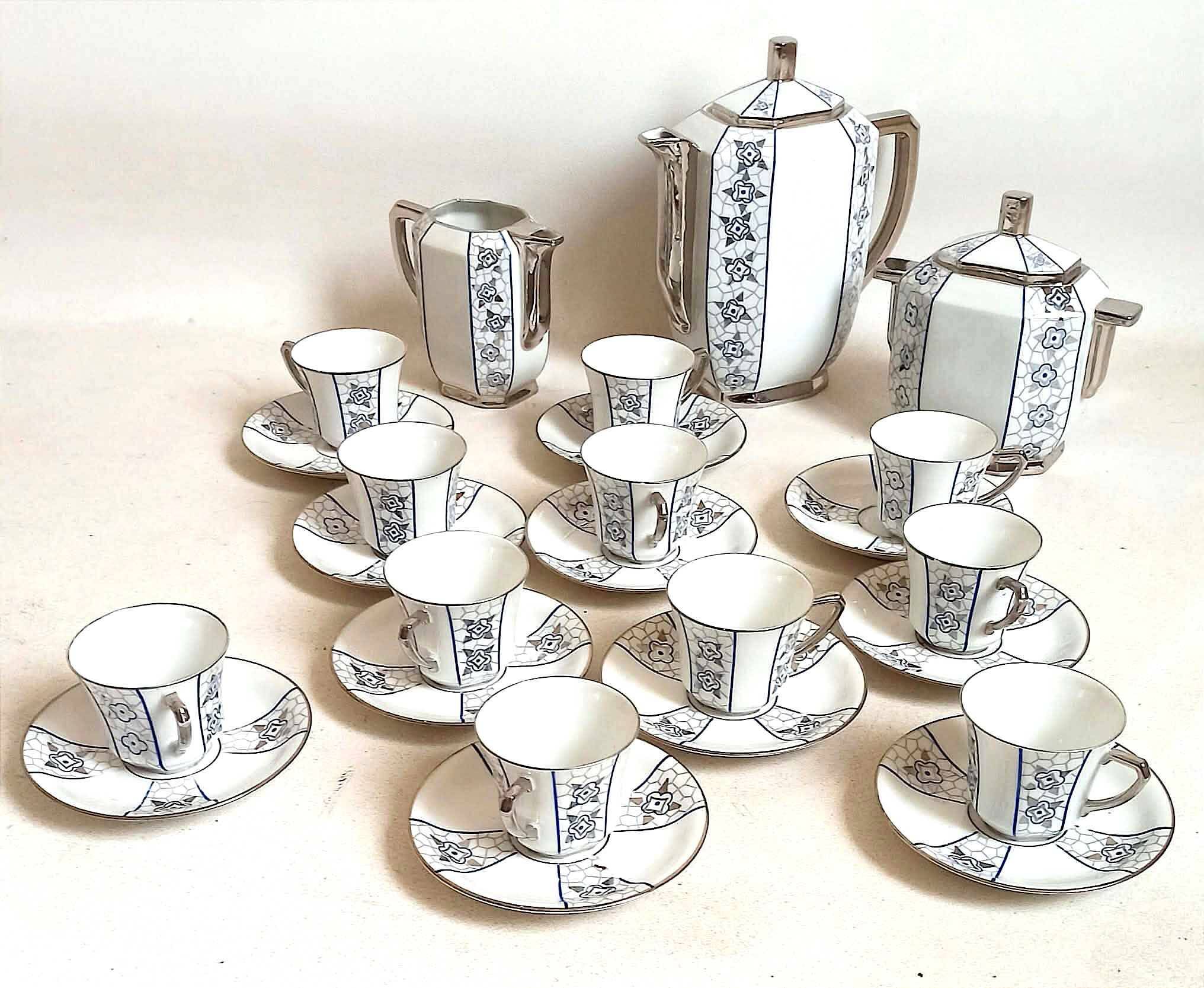 Service à café Art Déco 14 pièces