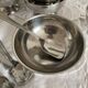 Coupes à glace en inox et cuillères