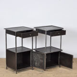 Set iron nightstand, 1920's