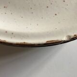 set of 7 plates 1970s faience of Gien Lanzarote sandstone decoration