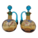 Pair of glass carafes, Georges Sand, vintage