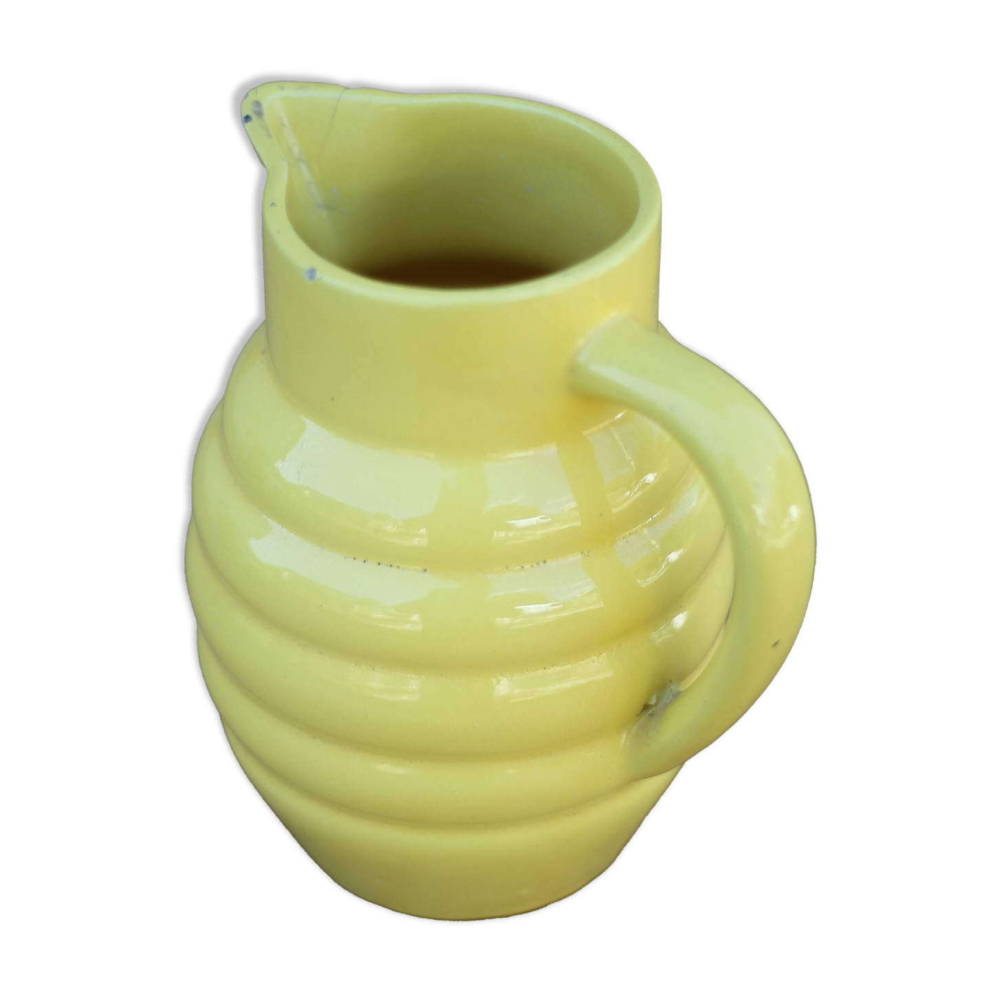 Pitcher St Clément France Lorraine 869, yellow pitcher