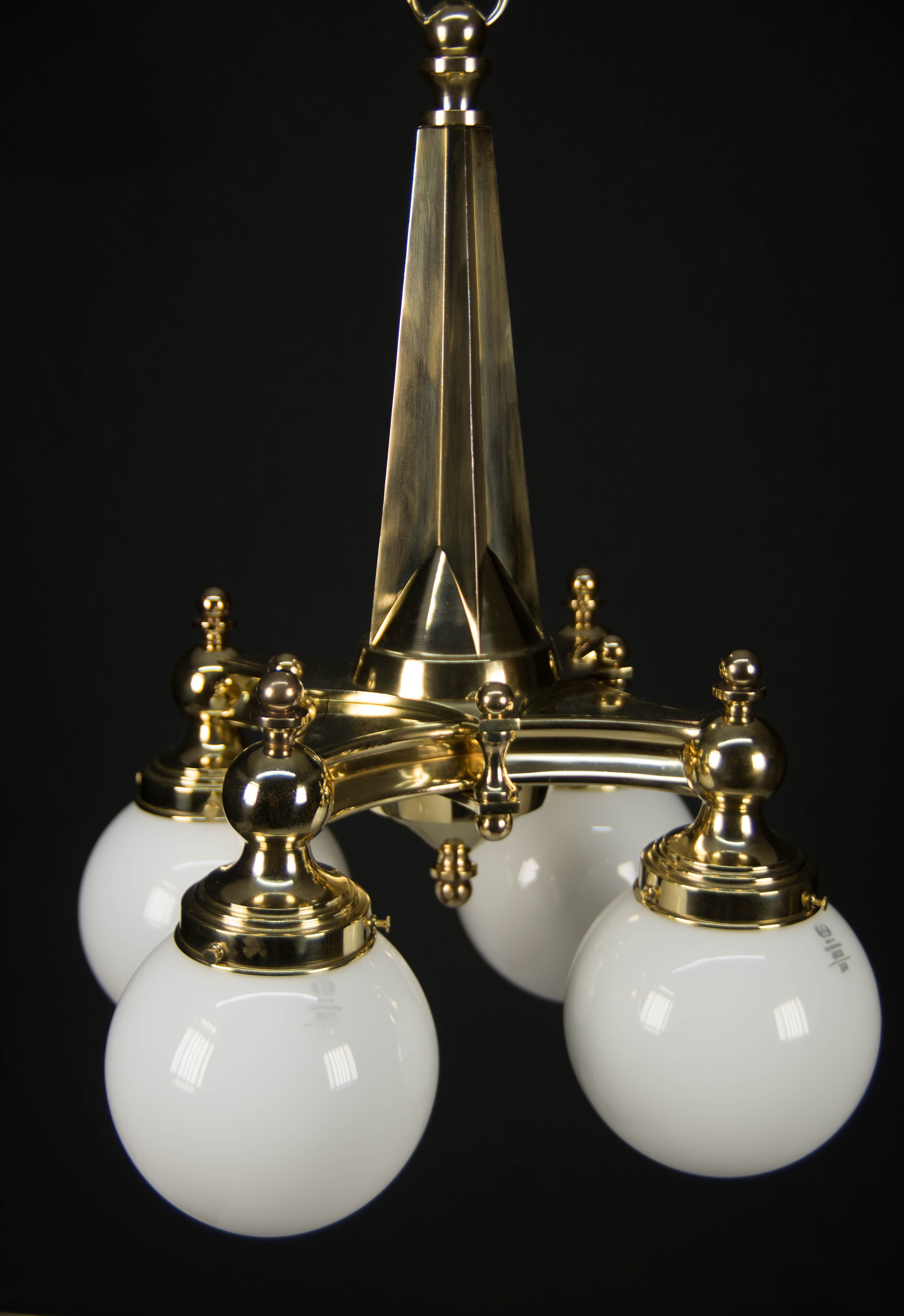 Lustre art deco laiton années 1920