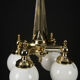 Ar Deco Brass 4-flamming Chandelier, 1920s